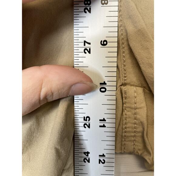 Faded Glory Capri Pants Womens 14 Khaki Cargo Stretch Pockets Zip Fly Casual - Picture 5 of 12